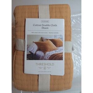 Threshold Double Cloth Quilt Sham Mustard Standard